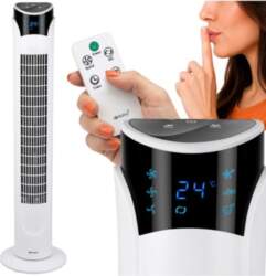 90 cm balts kolonnas ventilators +