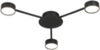 LED  lustra  3xGX53  Zibo  65cm , melna