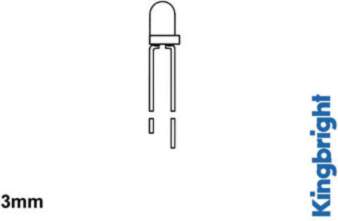 3mm STANDARD LED LAMP YELLOW DIFFUSED
