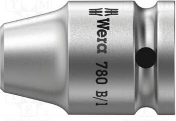 Adapter bit; hexagonal; HEX 1/4"; square