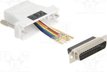 Adapter; D-Sub 25pin plug,RJ45 socket