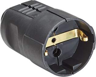 Bachmann earthing contact coupling, black unbreakable