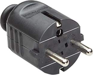Bachmann earthing contact plug, black unbreakable