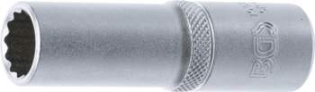 BGS TECHNIC Socket 12-p, deep 1/2&quot