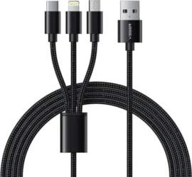 Cable 3in1 USB A to Lightning