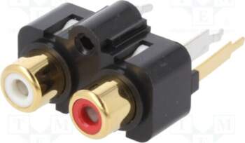 CLIFF Connector: RCA; socket; female; double