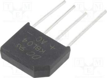 DC COMPONENTS Bridge rectifier: single-phase; Urmax: