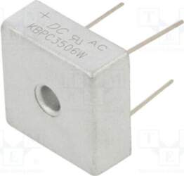 DC COMPONENTS Bridge rectifier: single-phase; Urmax:
