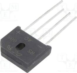DC COMPONENTS Bridge rectifier: single-phase; Urmax: