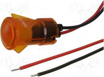 DIALIGHT Indicator: LED; flat; yellow; cables