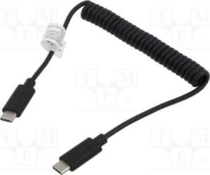 DIGITUS Cable; coiled,USB 2.0