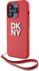 DKNY PU Leather Stack Logo Wrist