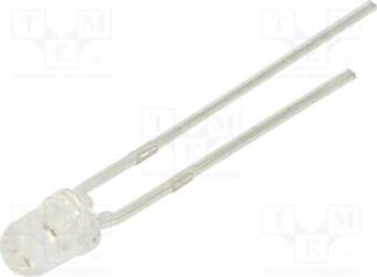 EVERLIGHT LED; red; 3mm; 400÷800mcd; 40°