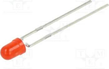 EVERLIGHT LED; red; 3mm; 50÷100mcd; 60°