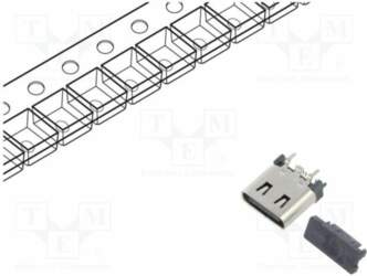 GCT Connector: USB C; socket; SMT