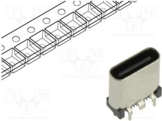 GCT Connector: USB C; socket; SMT