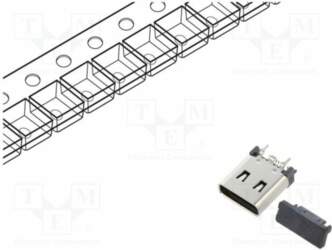 GCT Connector: USB C; socket; SMT