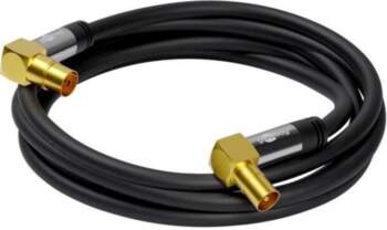 GOOBAY Cable; 2m; PVC; black; 75Ω
