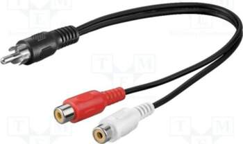 GOOBAY Cable; RCA socket x2,RCA