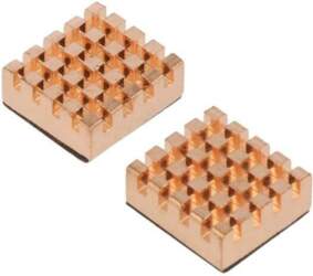 Heatsink: extruded; grilled; Raspberry Pi; copper