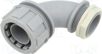 HELLERMANNTYTON 90° angled connector; Thread: metric