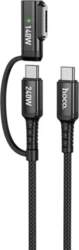 HOCO. Cable 2in1 USB C to