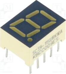 KINGBRIGHT ELECTRONIC Display: LED; 7-segment; 9
