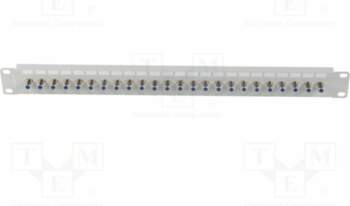 LANBERG Patch panel; RACK; black; F