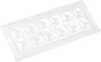 LEDIL LED lens; rectangular; transparent; H: