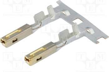 MOLEX Socket; straight; crimped; gold-plated; 22A