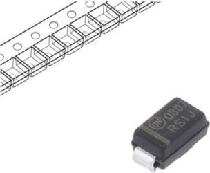 ONSEMI Diode: rectifying; SMD; 600V; 1A