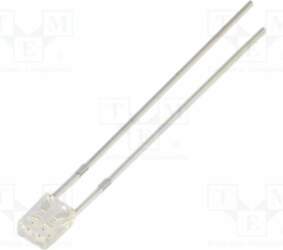 OPTOSUPPLY LED; red; rectangular; 2x3x4mm; bipolar