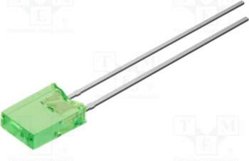 OPTOSUPPLY LED; yellow green; rectangular; 2x5x7mm