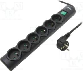 Plug socket strip: protective; Sockets: 6