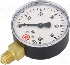 PNEUMAT Manometer; 0÷60bar; bottom connection; Thread: