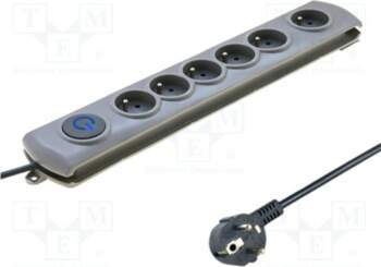 QOLTEC Plug socket strip: protective; Sockets: