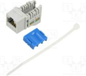 RJ45 module; Keystone; RJ45 socket; grey