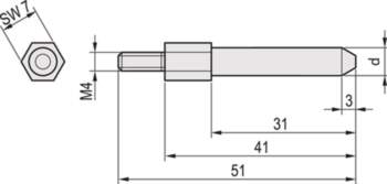 Schroff EuropacPRO Coding Peg SNCF, Diameter