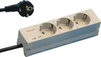 Schroff Socket Strip, SCHUKO, 3 Sockets