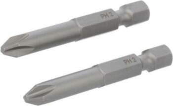 Screwdriver bit; Phillips; PH2; 1/4"; Overall