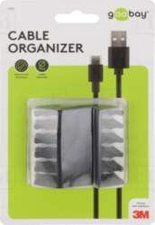 Set of clips; black; Cable P-clips