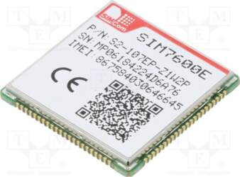 SIMCOM Module: LTE; Down: 10Mbps; Up: