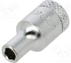 Socket: 6-angles; socket spanner; HEX 4mm