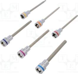 Socket: hex key-bit-set; socket spanner; Chrom-vanadium