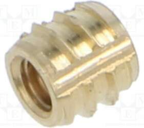 TAPPEX Threaded insert; brass; M2,5