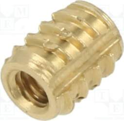 TAPPEX Threaded insert; brass; M2,5