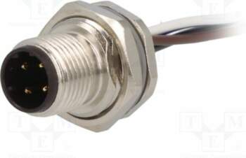 TE CONNECTIVITY Connector: M12; socket; PIN: