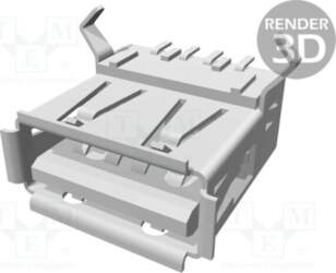 TE CONNECTIVITY Connector: USB A; socket