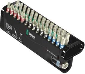 Tools set: screwdriver bits; plastic box