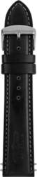 Zeppelin black leather strap, 22 mm